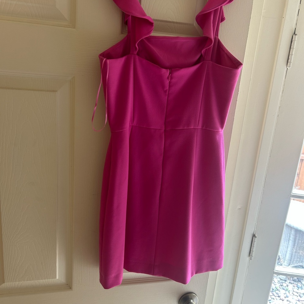 Pink Ruffle Strap Dress - French Connection - Picture 4 of 7
